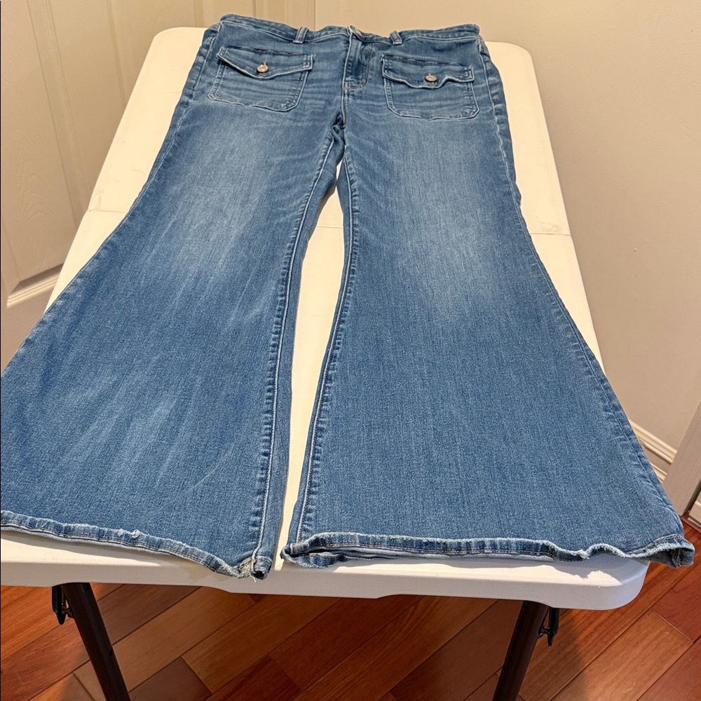 Women's Blue Flared Denim Jeans